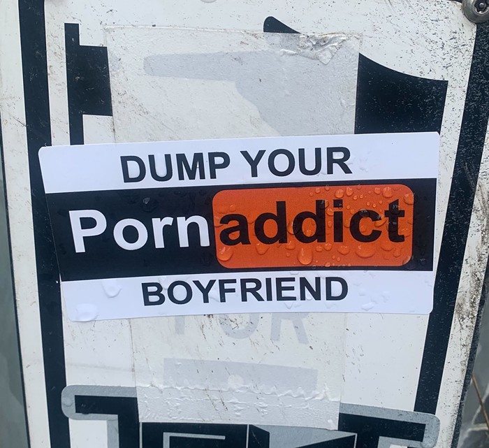 Seattle Sticker Patrol: Your Boyfriend Loves Pornhub